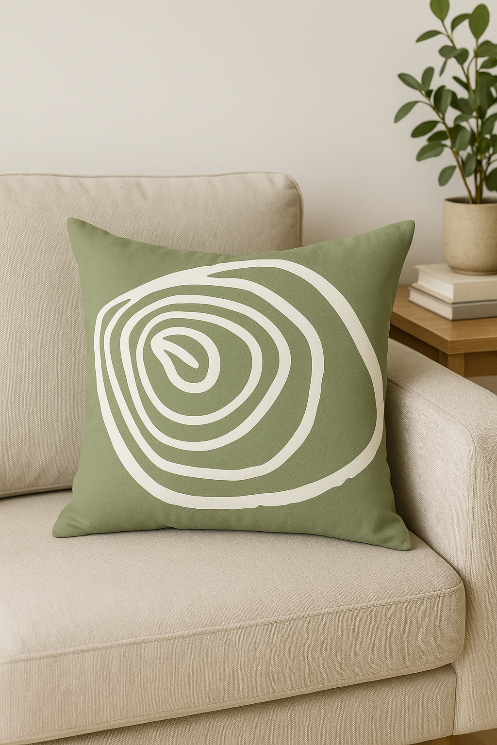 coussin motif plante verte pour décoration intérieure élégante et confortable - vue 2 sur 2