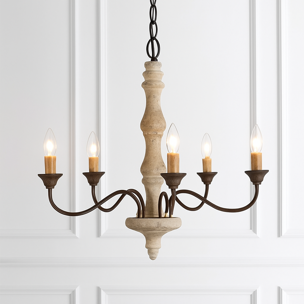 Créatif américain rétro français bois lustre Restaurant chez l'habitant chambre lampe nordique maison salon cuisine suspension lampe - vue 5 sur 7