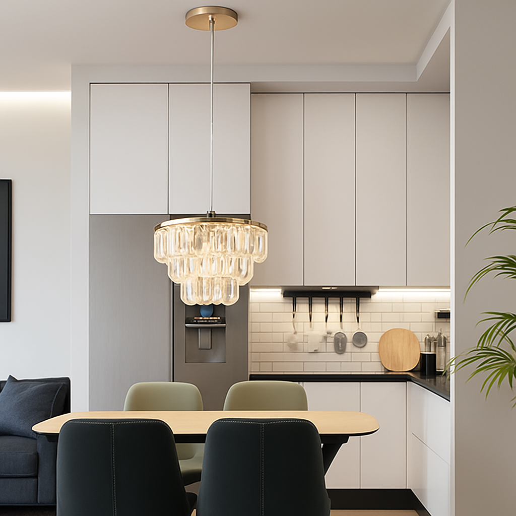 Cristal K9 LED plafonnier moderne suspension lumière maison déco suspendus luminaires cuisine salle à manger salon lustre lampes - vue 4 sur 8