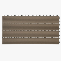 Dalles terrasse wpc emboitables 30x60 6 lames
