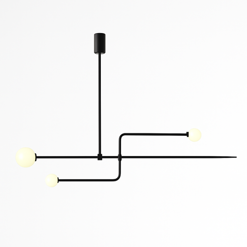 Danmark Geometric Line Chandelier Nordic Arc Suspension Lamp Ceiling Hanging Fxiture for Living Room,Dining Room - vue 2 sur 14
