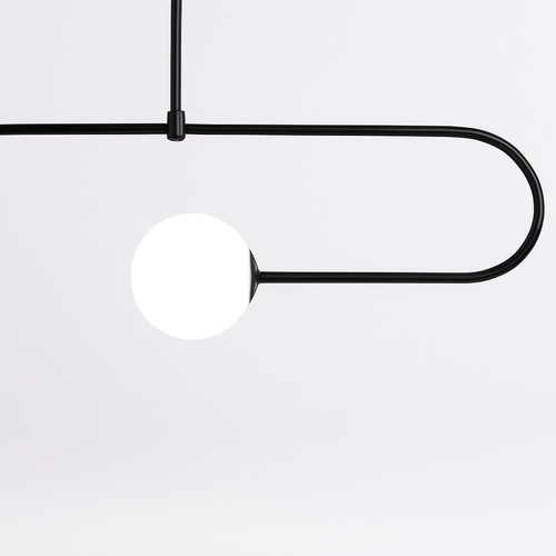 Danmark Geometric Line Chandelier Nordic Arc Suspension Lamp Ceiling Hanging Fxiture for Living Room,Dining Room - vue 6 sur 14
