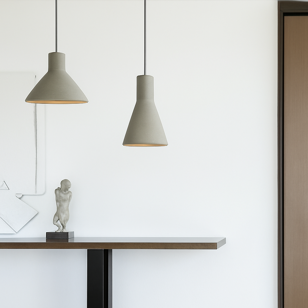 Design LED lustres en ciment suspension LED luminaires américain créatif Vintage lampe salle à manger Restaurant Luminaire - vue 3 sur 11