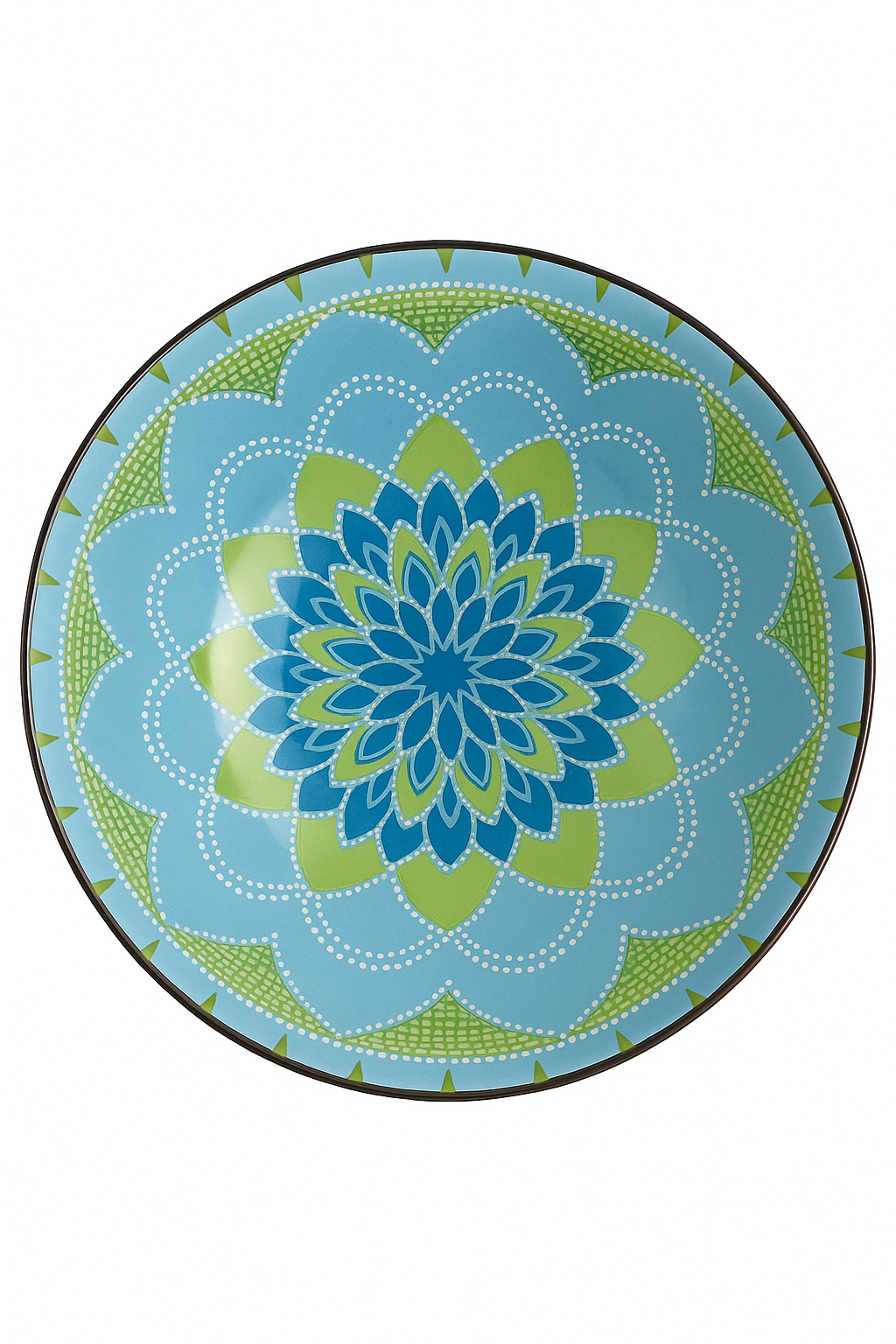ensemble 4 bols ceramique boheme motifs soupe 20cm