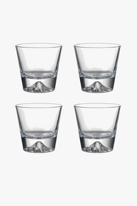Ensemble 4 verres montagne fuji design neige 310ml