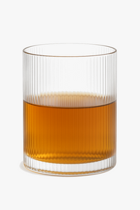 Ensemble 4 verres ondulés style relief verre transparent