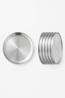 Ensemble 6 assiettes inox pour barbecue cuisine
