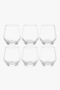Ensemble 6 verres whisky luxe relief texturé