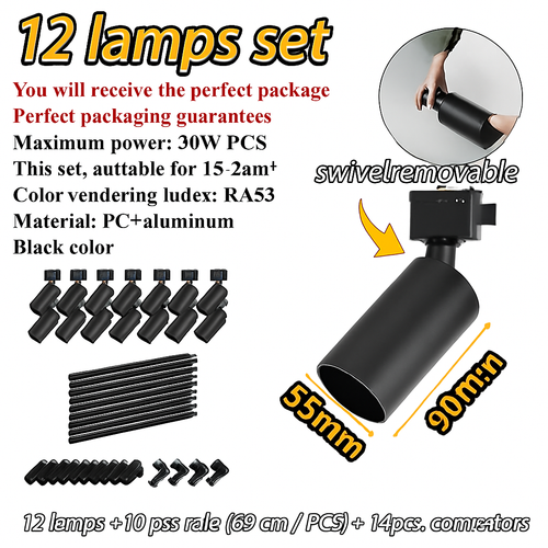 ensemble d'éclairage sur rail dimmable pour maison intelligente - vue 16 sur 22