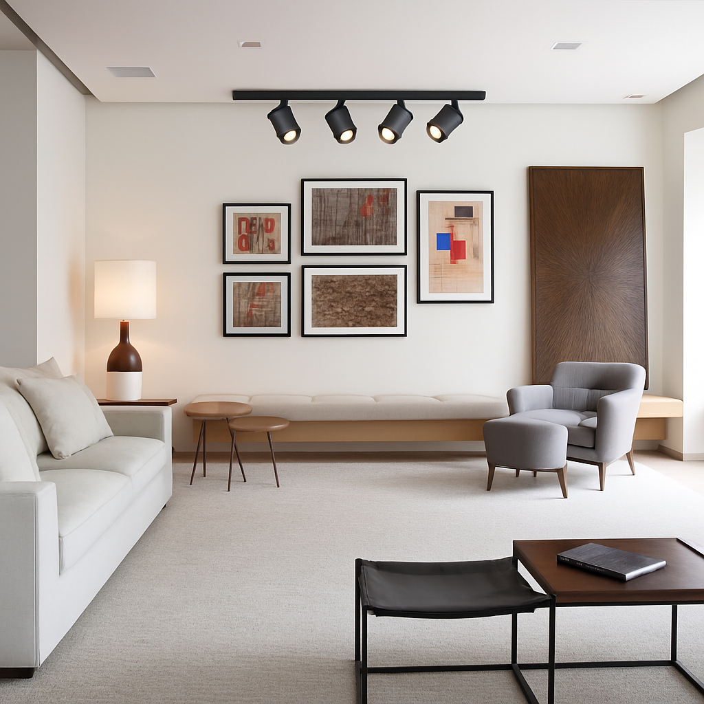ensemble d'éclairage sur rail dimmable pour maison intelligente - vue 3 sur 22
