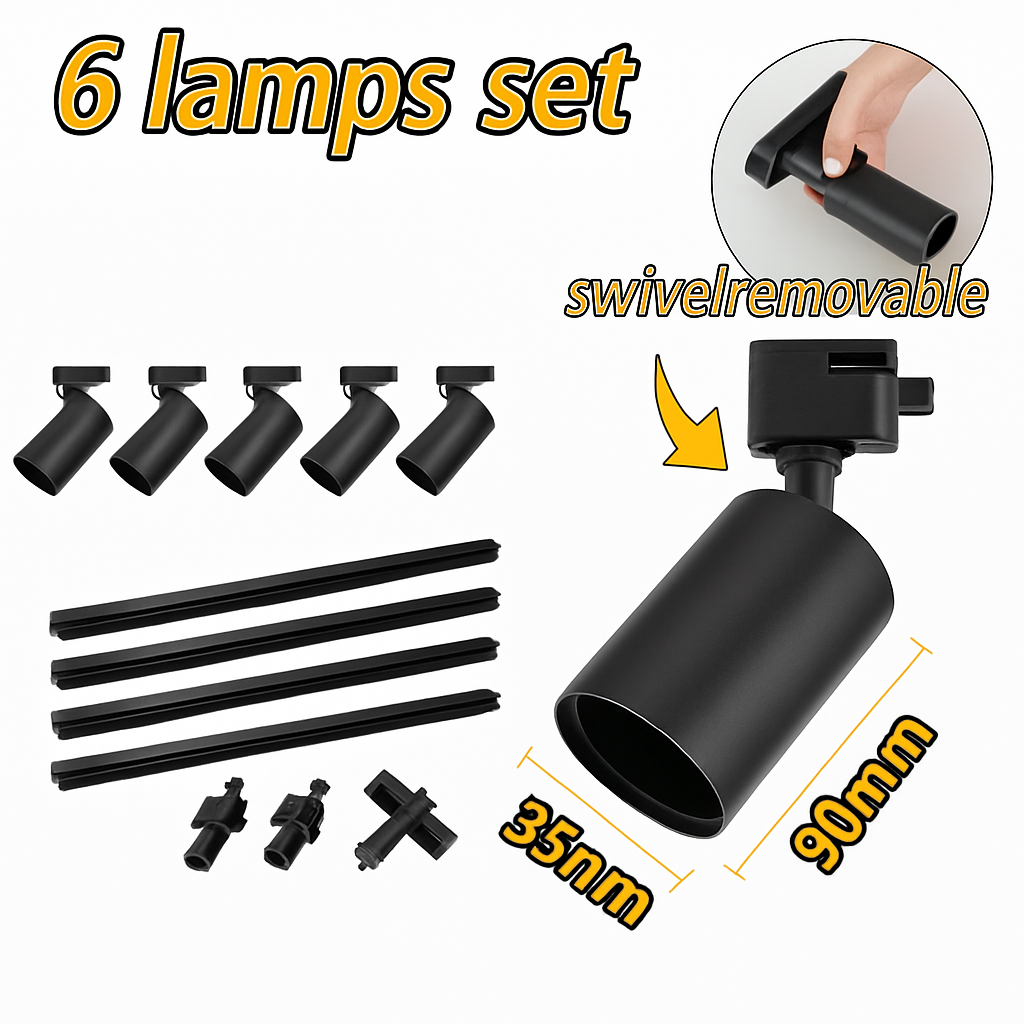 ensemble d'éclairage sur rail dimmable pour maison intelligente - vue 22 sur 22