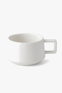Ensemble tasse assiette ceramique style sable ergonomique