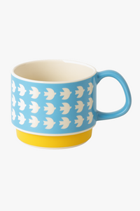Ensemble tasses cafe ceramique motif floral japonais retro