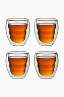 Ensemble tasses expresso double paroi verre 80 ml