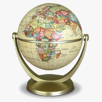 globe terrestre rétro rotatif pour apprendre la géographie