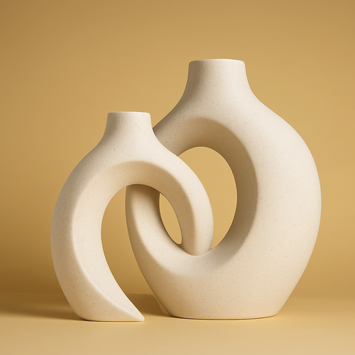 grand vase décoratif en céramique pour un intérieur moderne et élégant - vue 3 sur 12