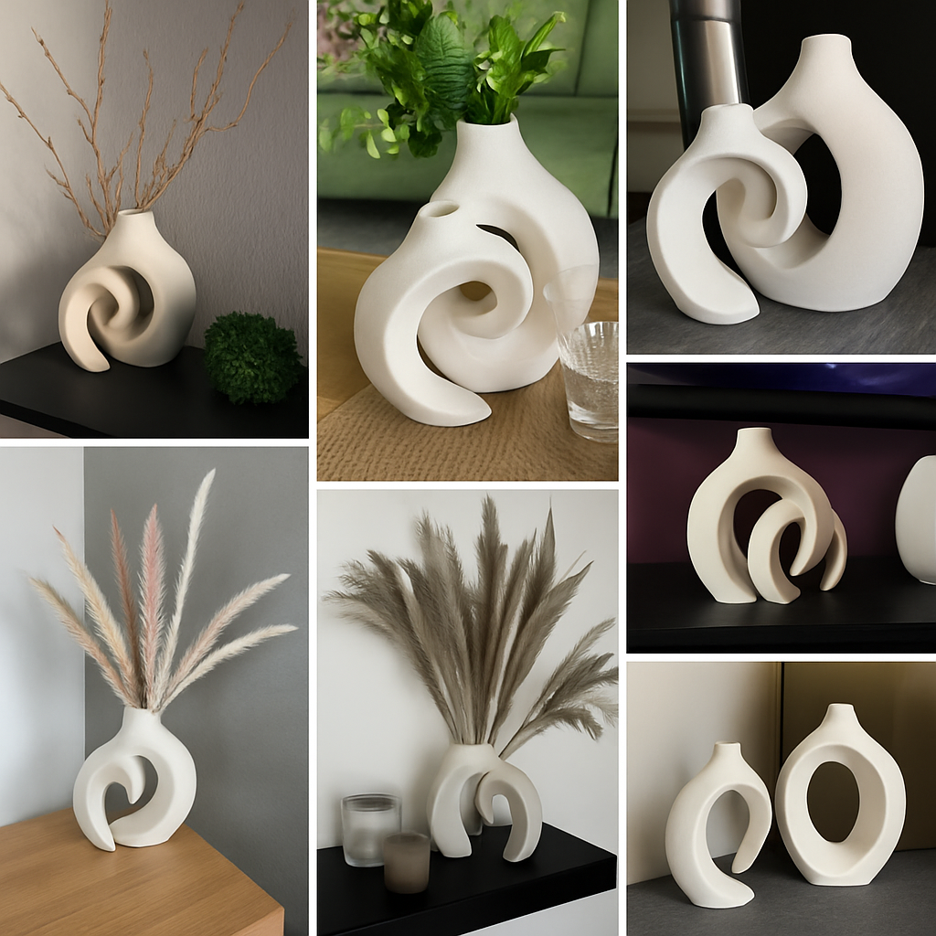 grand vase décoratif en céramique pour un intérieur moderne et élégant - vue 7 sur 12
