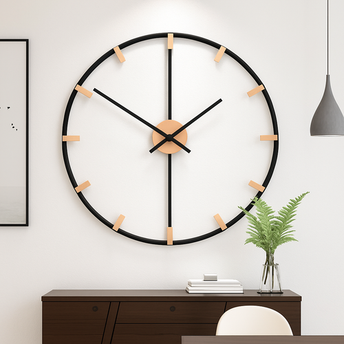 grande horloge murale design silencieuse pour décoration intérieure - vue 2 sur 7