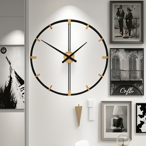 grande horloge murale design silencieuse pour décoration intérieure - vue 3 sur 7