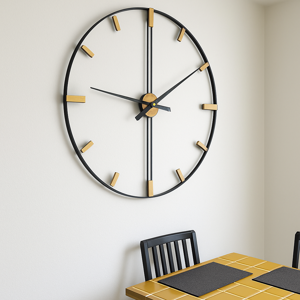 grande horloge murale design silencieuse pour décoration intérieure - vue 4 sur 7