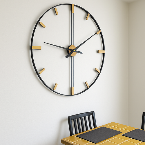 grande horloge murale design silencieuse pour décoration intérieure - vue 4 sur 7
