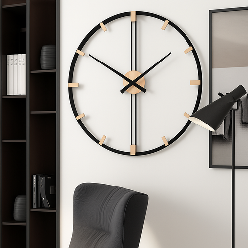 grande horloge murale design silencieuse pour décoration intérieure - vue 5 sur 7