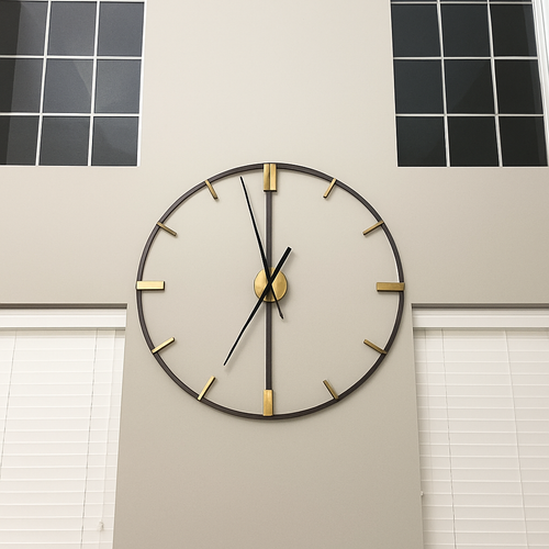 grande horloge murale design silencieuse pour décoration intérieure - vue 6 sur 7