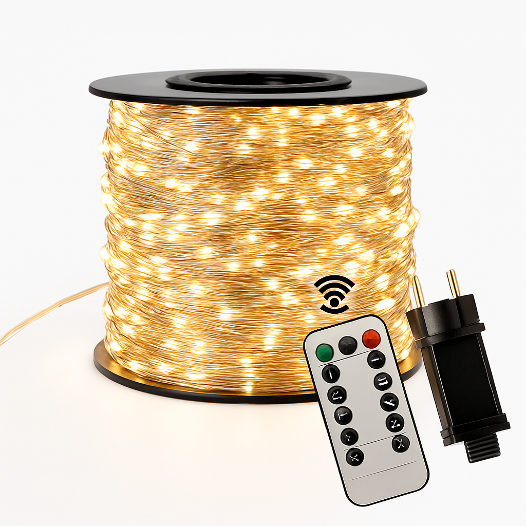 guirlande lumineuse argentée étanche pour décorations extérieures Noël mariage - vue 1 sur 9