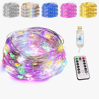 guirlande lumineuse led étanche avec télécommande pour fêtes et décorations