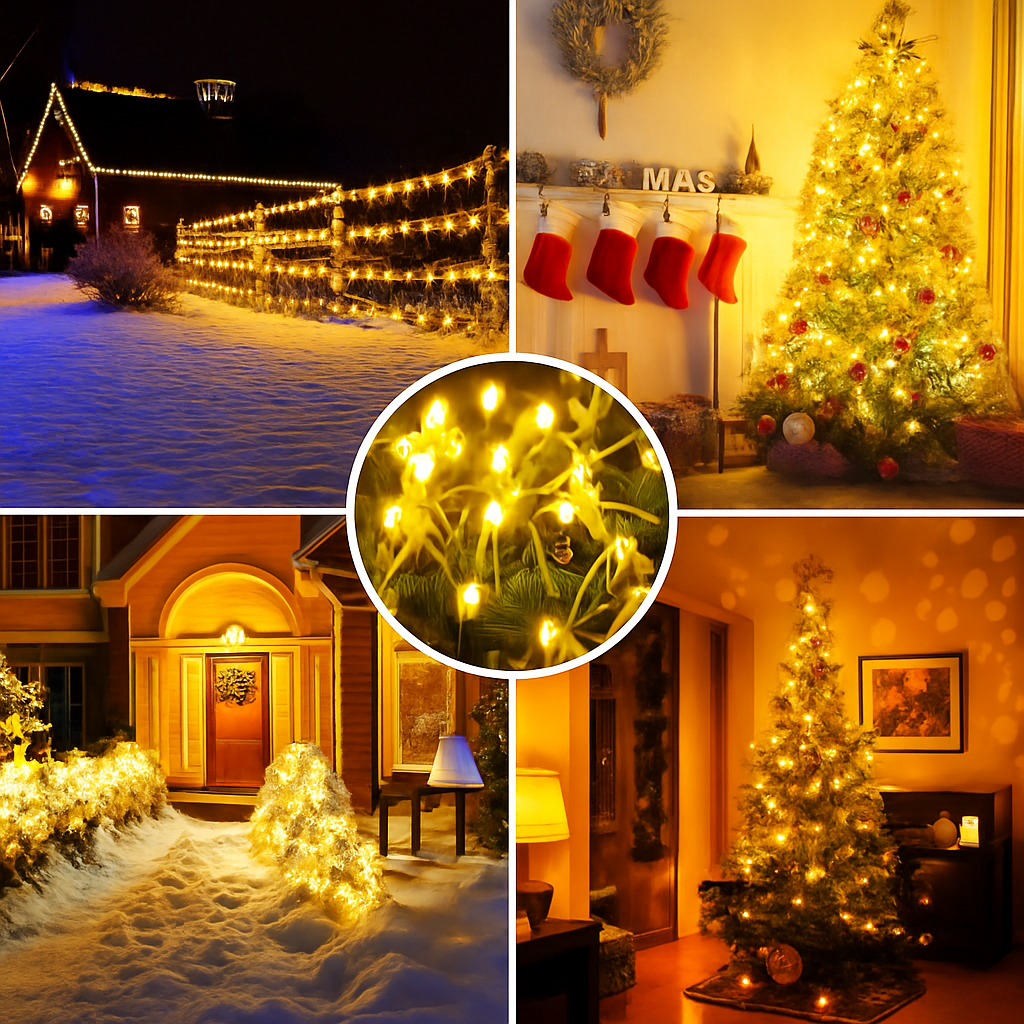 guirlande lumineuse solaire étanche pour extérieur jardin mariage Noël - vue 4 sur 13