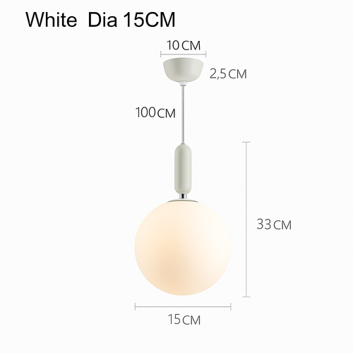 gzmj moderne globe en verre suspension pour cuisine