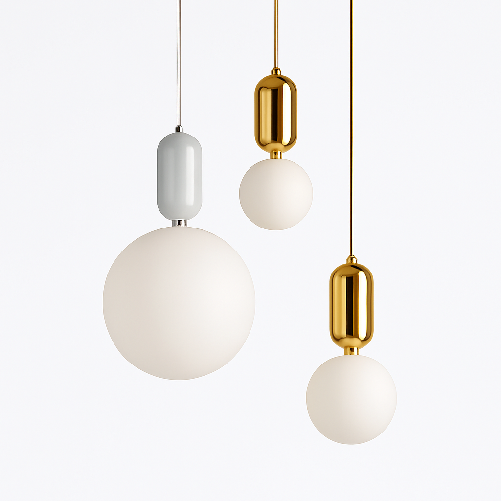 gzmj moderne globe en verre suspension pour cuisine - vue 3 sur 12