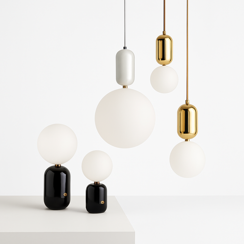 gzmj moderne globe en verre suspension pour cuisine - vue 5 sur 12