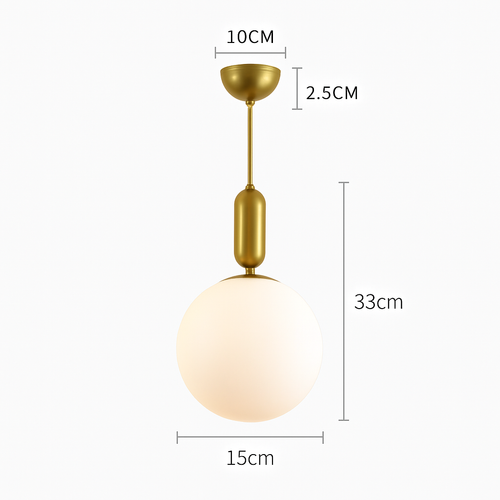 gzmj moderne globe en verre suspension pour cuisine - vue 10 sur 12