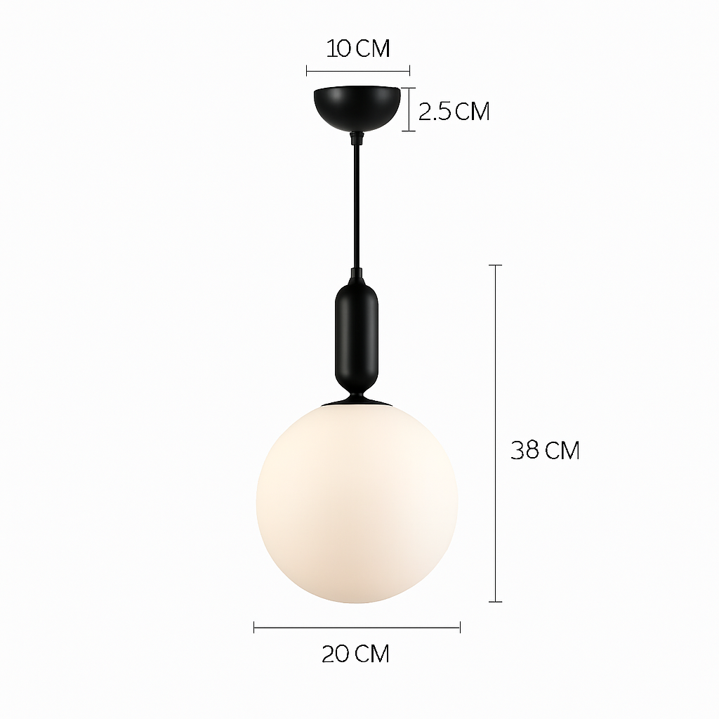 gzmj moderne globe en verre suspension pour cuisine - vue 10 sur 12
