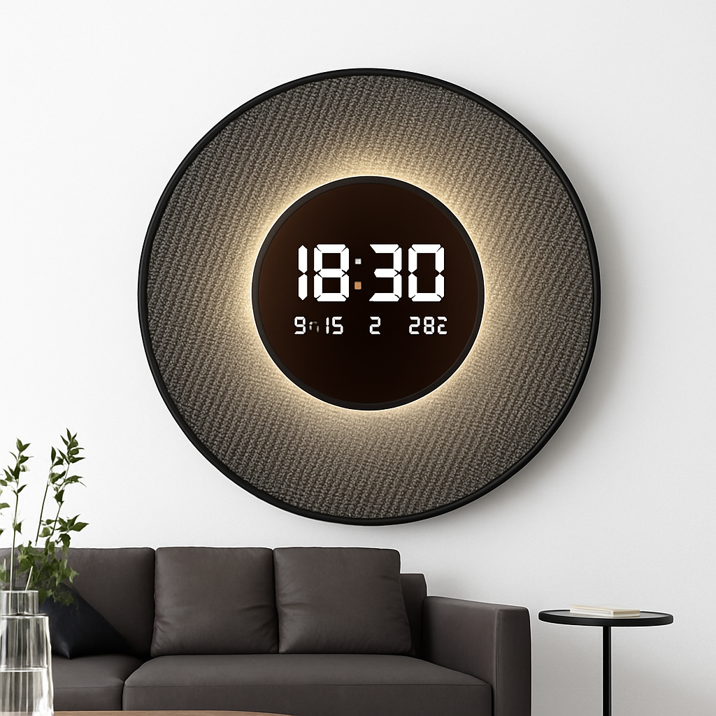 horloge décorative numérique lumineuse pour restaurant et décoration intérieure - vue 4 sur 8