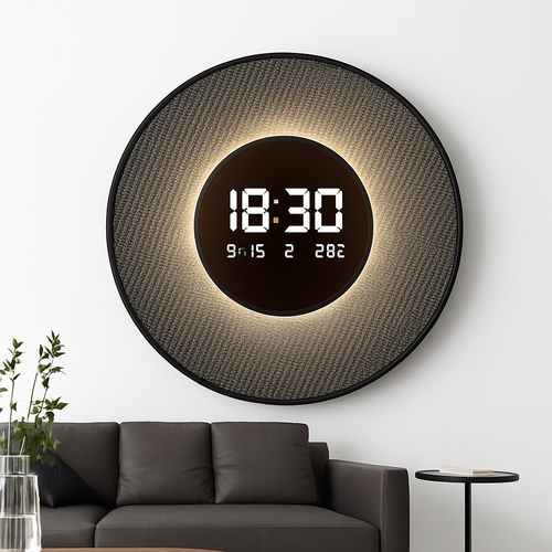 horloge décorative numérique lumineuse pour restaurant et décoration intérieure - vue 5 sur 8