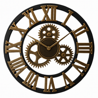 horloge murale à engrenages décorative style industriel moderne
