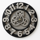 horloge murale à engrenages décorative style industriel moderne