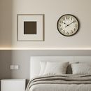 horloge murale rétro en bois motif paris pour décoration intérieure silencieuse