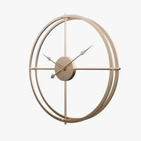 horloge murale rétro silencieuse design simple en fer