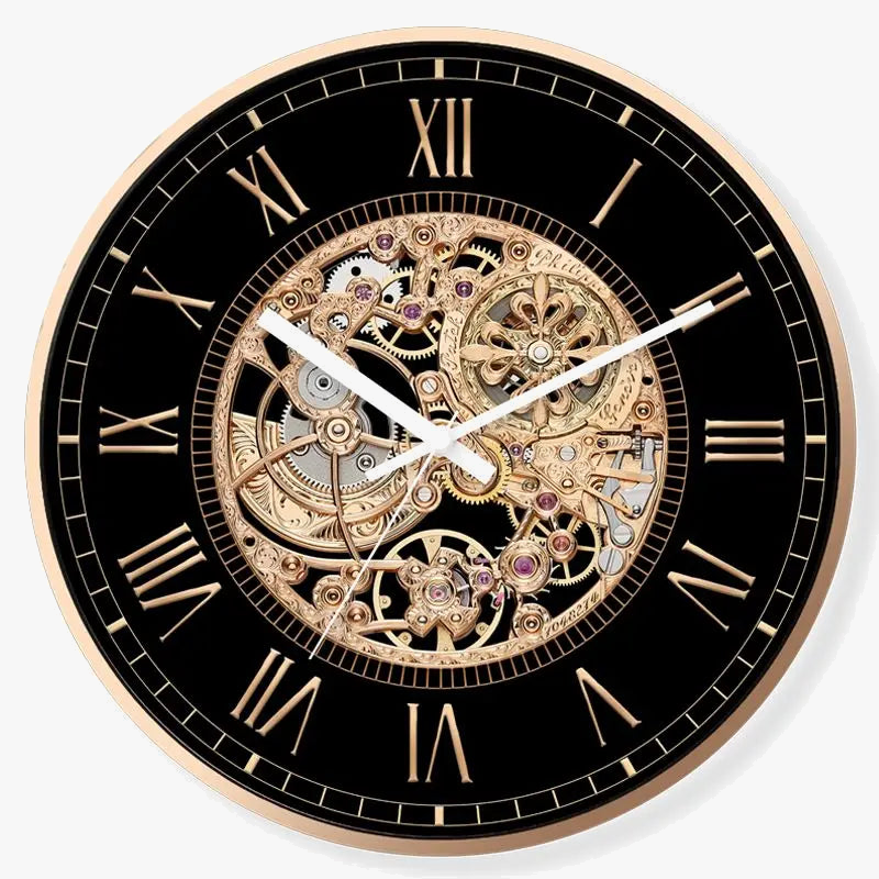 horloge murale rétro silencieuse à quartz pour restaurant américain