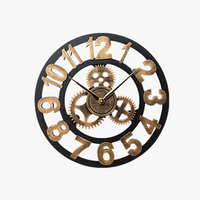 horloge murale rétro silencieuse style industriel décoration moderne