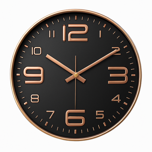 Horloge murale ronde design avec chiffres colorés 30cm Brief - vue 2 sur 7