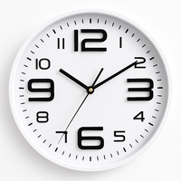 Horloge murale ronde design avec chiffres colorés 30cm Brief