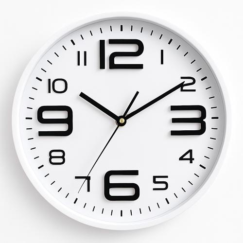 Horloge murale ronde design avec chiffres colorés 30cm Brief