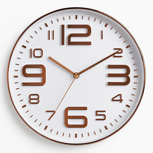 Horloge murale ronde design avec chiffres colorés 30cm Brief - vue 6 sur 7