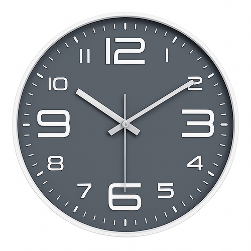 Horloge murale ronde design avec chiffres colorés 30cm Brief - vue 7 sur 7