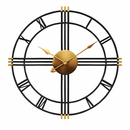 Horloge murale ronde en métal industriel 50cm Restaurant