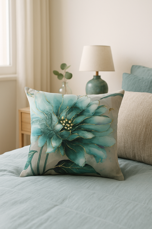 housse de coussin à motif floral ginkgo pour décoration intérieure - vue 2 sur 2